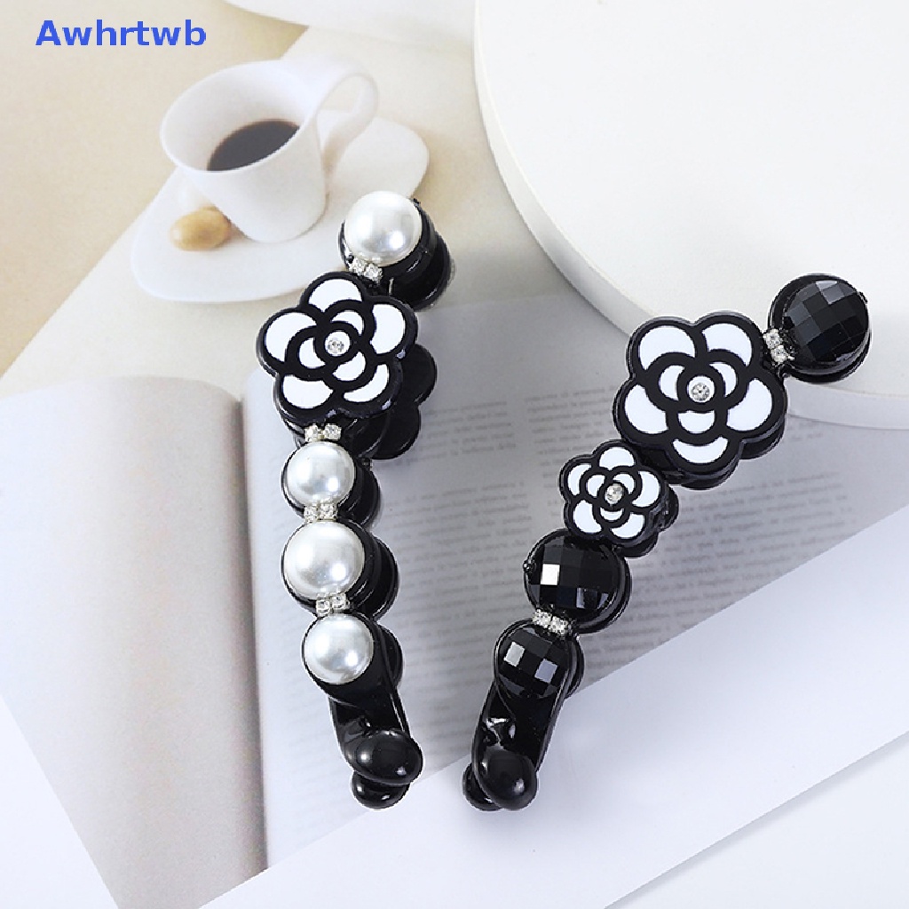 1 Kẹp Tóc Đuôi Ngựa Đính Hoa Trà Thanh Lịch Cho Nữ Mới