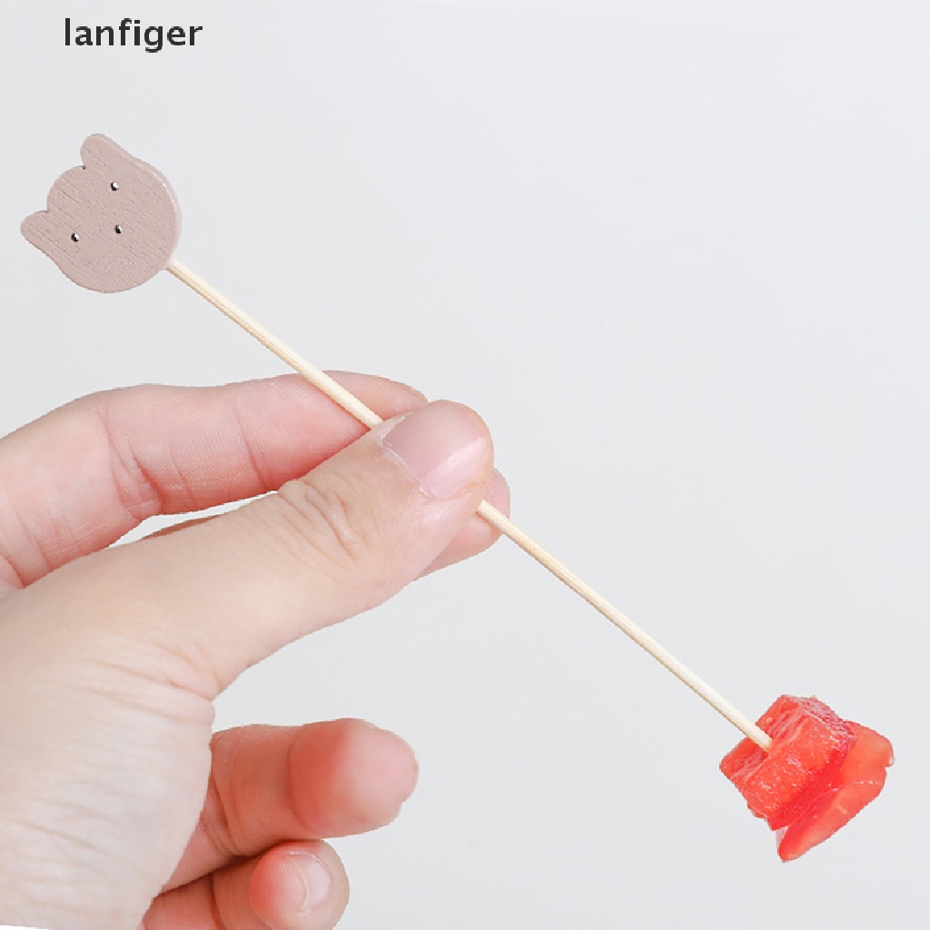 Bộ 100 Que Xiên Trái Cây Hình Gấu Dễ Thương