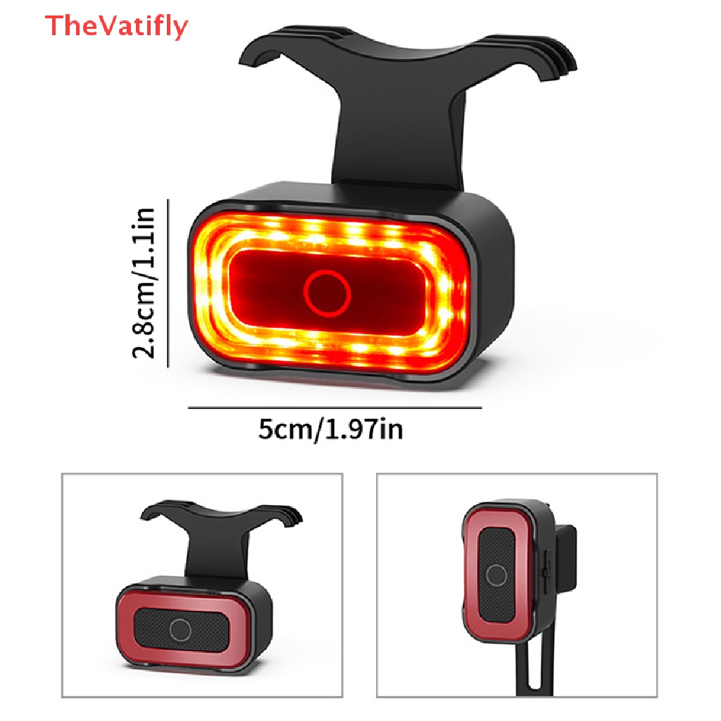 Đèn LED Đuôi Xe Đạp Thông Minh Chống Nước IPX5 Kèm Sạc USB Loại C