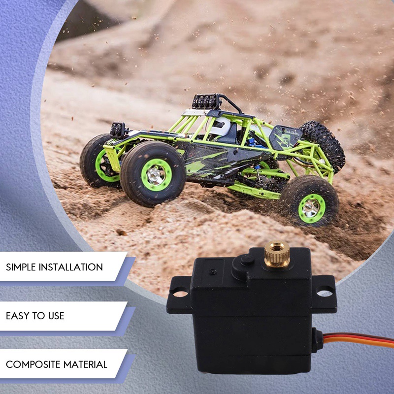 Động Cơ Servo Ba Dây Bằng Kim Loại Kèm Thanh Servo Dành Cho Wltoys 144001 124019 124018 Phụ Tùng Nâng Cấp Cho Xe Hơi Điều Khiển Từ Xa A959-B A9