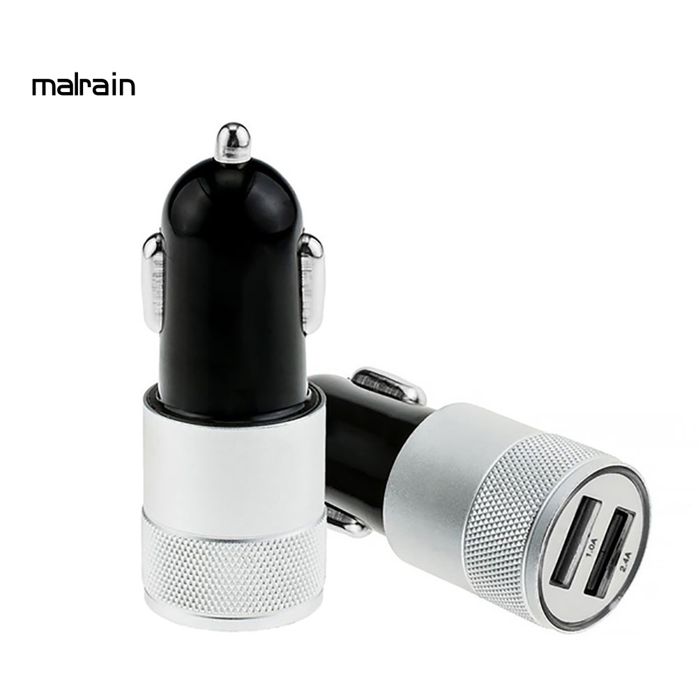 Tẩu Sạc Hai Cổng USB 5V 2.1A Tích Hợp Đèn LED Cho iPhone Samsung Galaxy Tablet