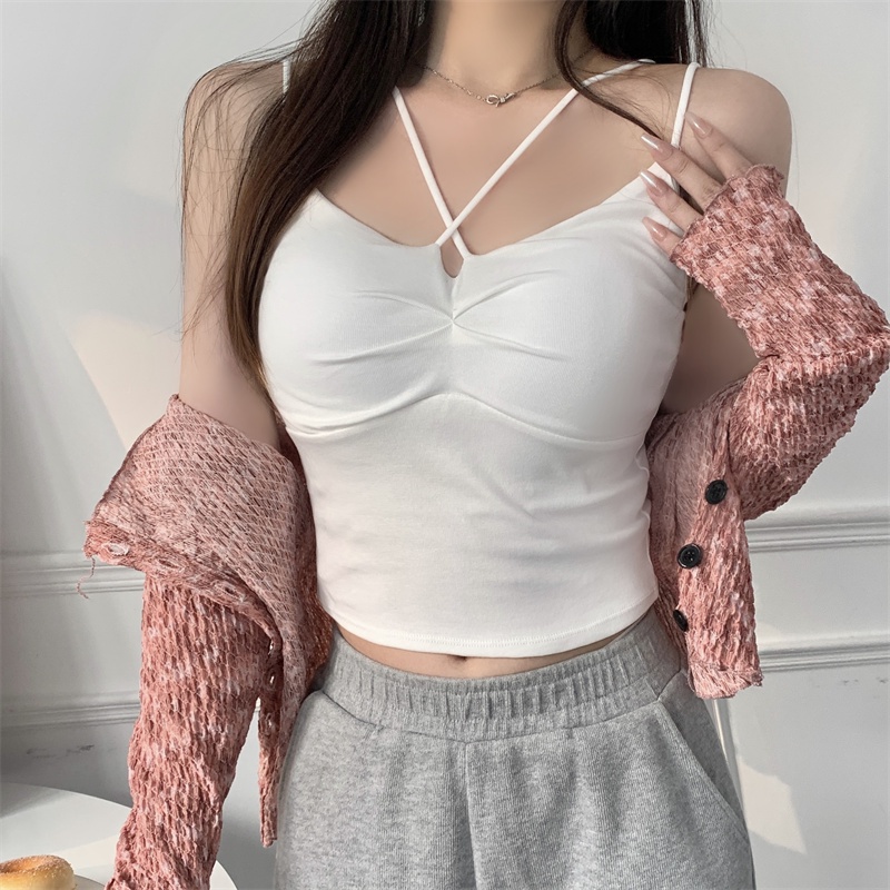 SUXI Áo Tank Top Sát Nách Màu Sắc Thanh Lịch Quyến Rũ