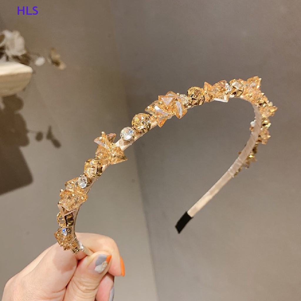 Băng Đô Hoa Đính Đá Thủy Tinh Thủ Công Phong Cách Bohemian Dành Cho Nữ