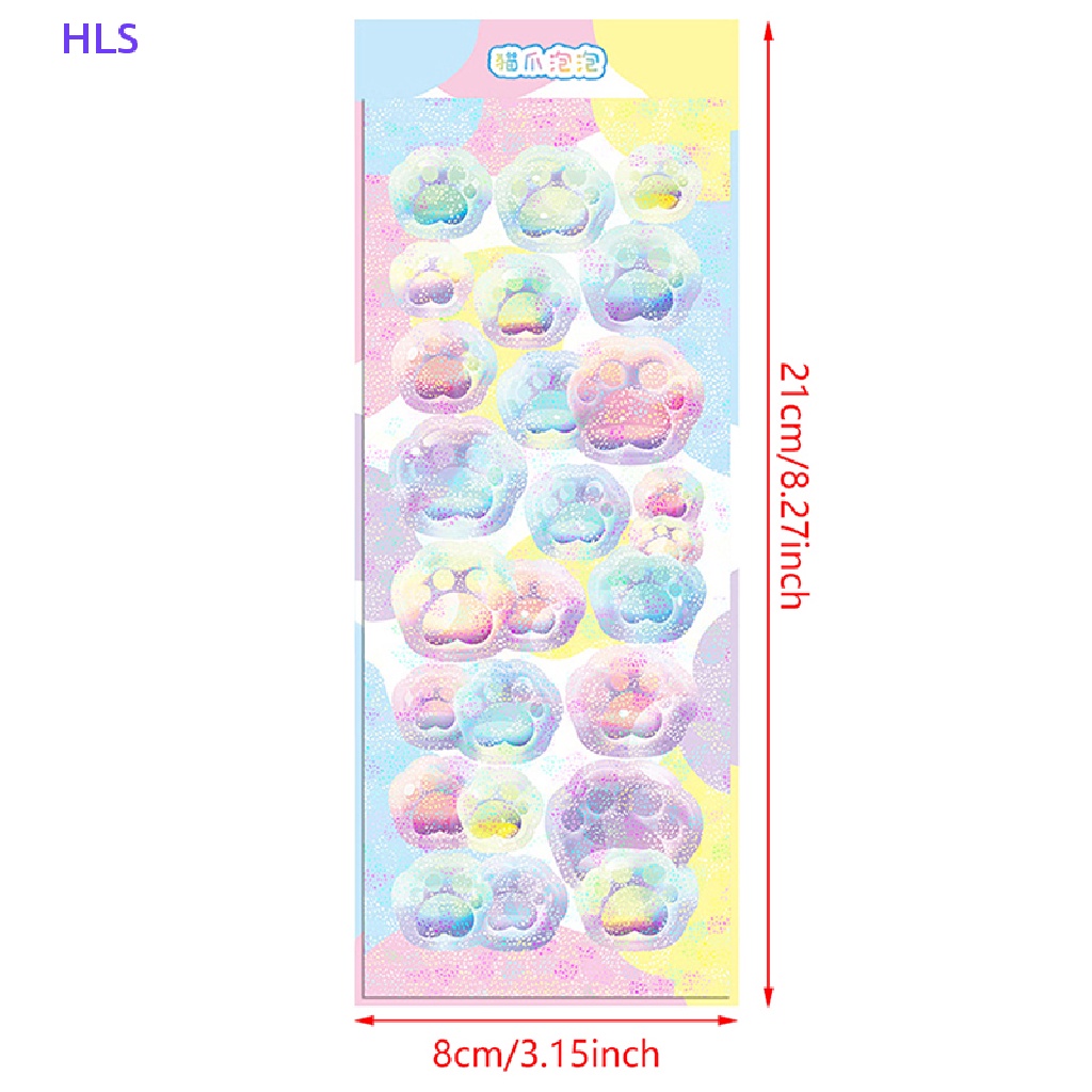 [HLS] Bộ 4 Miếng Dán Chủ Đề Bong Bóng Goo DIY Trang Trí Nhật Ký Điện Thoại Album Ảnh