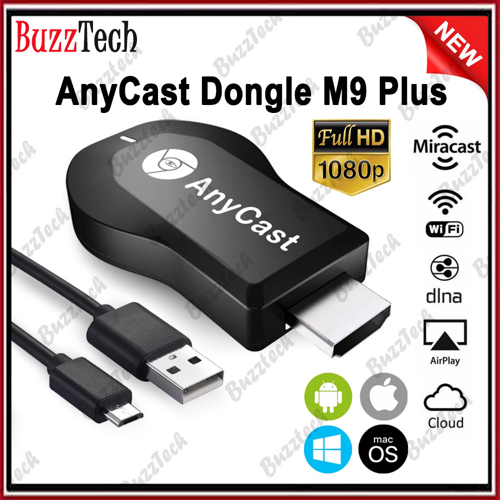 Anycast Dongle M9 Plus Mirascreen Màn hình TV Phản chiếu HDMI Airplay Ezcast WiFi không dây Android Máy chiếu Mini Pigfly