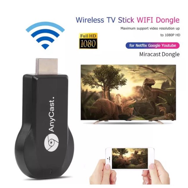 Thiết Bị Kết Nối HDMI Không Dây M9 Plus Anycast Cho Điện Thoại Màn Hình Gương DLNA Wifi Airplay Miracast Feiy