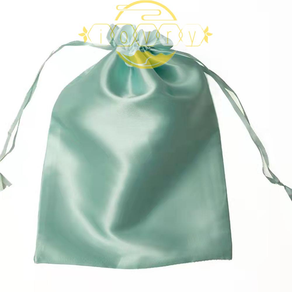 Túi Đựng Tóc Giả Bằng Satin Màu Hồng Đen Chống Bụi Sang Trọng Cho Nữ