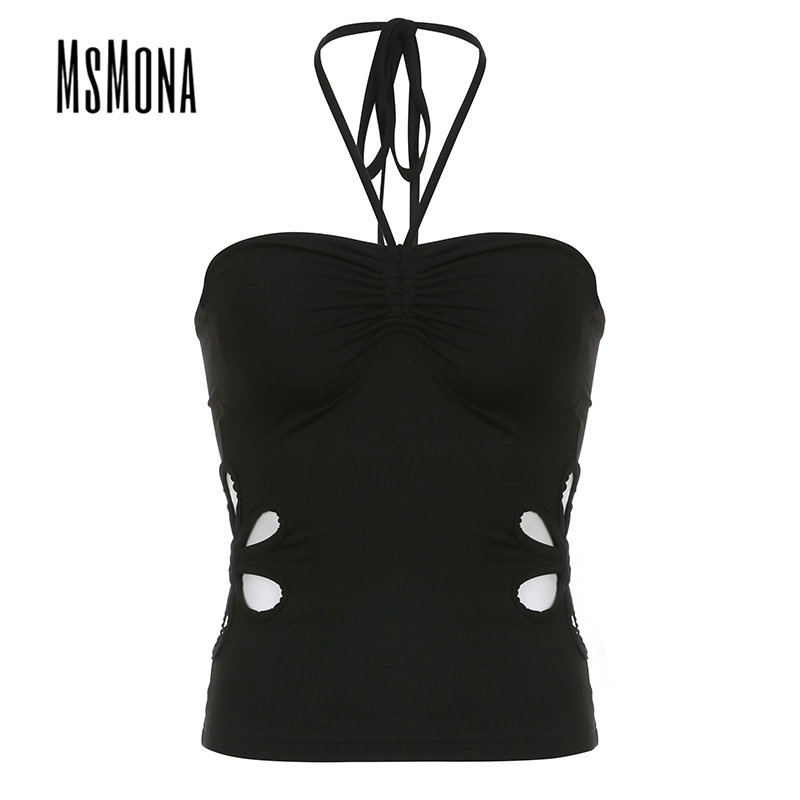 Áo Ống Ôm Sát Khoét Vai Màu Trơn Họa Tiết Hoa Quyến Rũ Thời Trang 2023 Cho Nữ