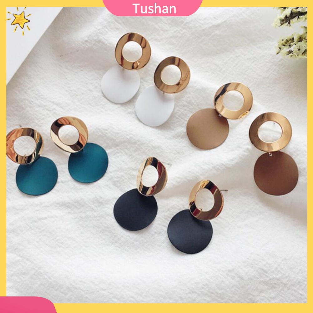 Khuyên Tai Nữ Hình Tròn Thời Trang Cổ Điển