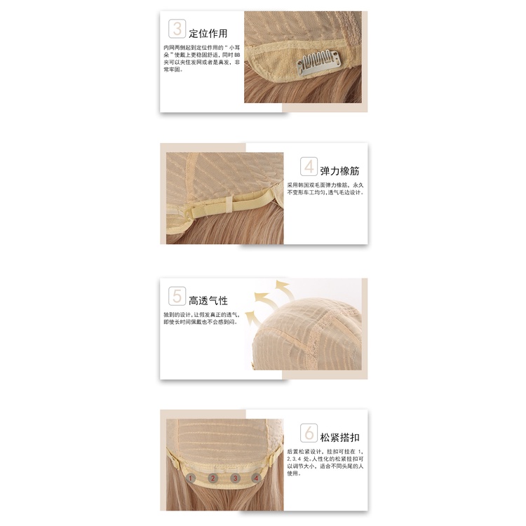 Bộ Tóc Giả Dài Thẳng Màu Trắng Nhám Phong Cách Lolita Cho Nữ jk