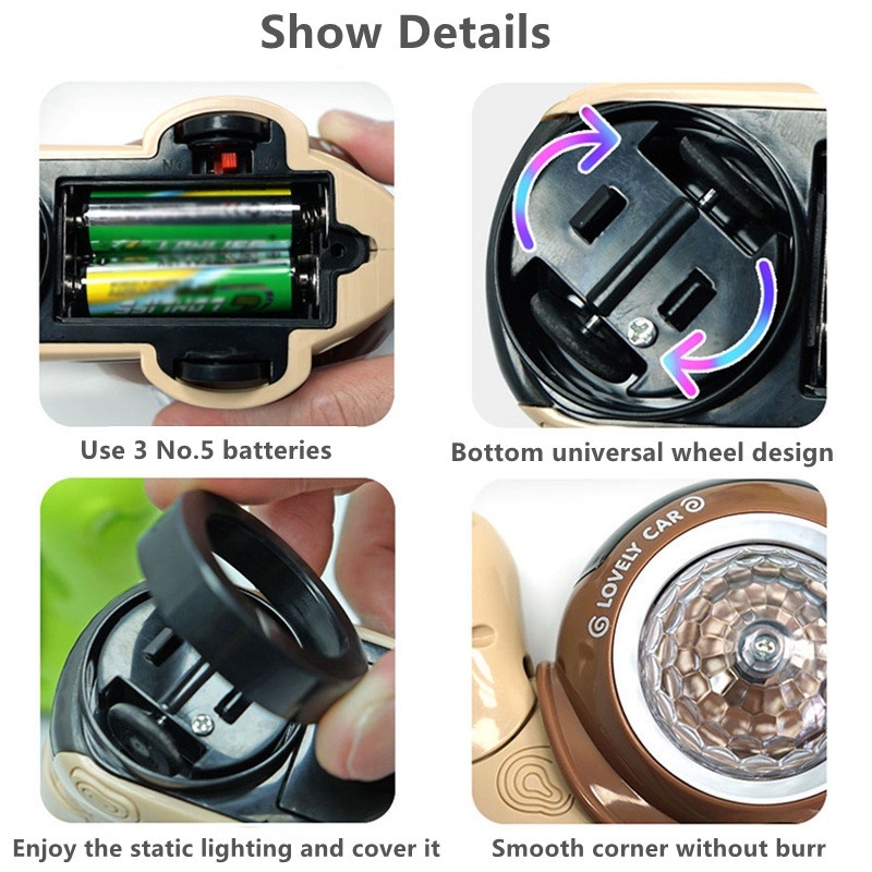 Đồ Chơi Chú Cua / Ốc Sên Phát Nhạc Có Đèn 3D Vui Nhộn Cho Bé