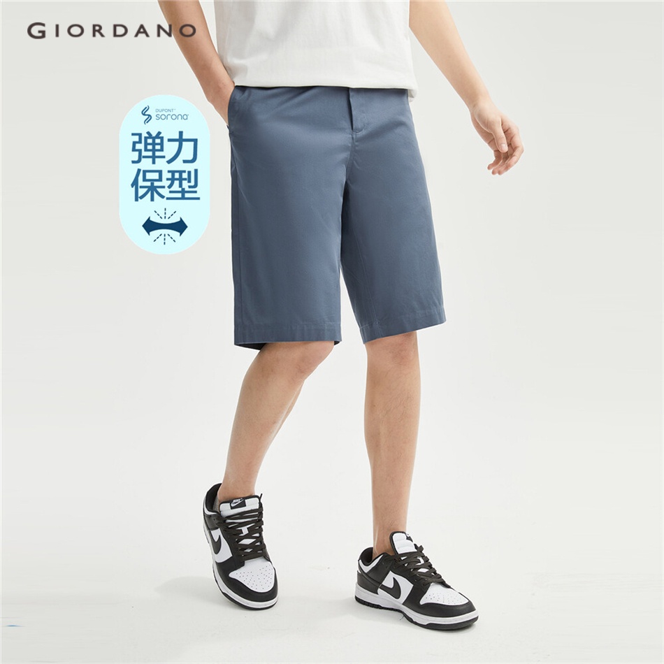 Quần short GIORDANO 01103304 kháng khuẩn sorona công nghệ cao cho nam