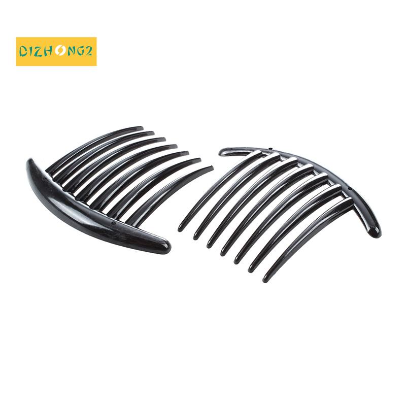 Bộ 2 Lược Cài Tóc Bằng Nhựa Màu Đen Thời Trang Cho Nữ
