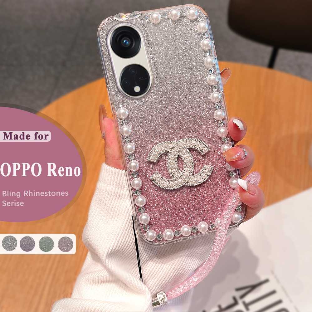 Ốp Điện Thoại Oppo Reno 8T 5G 4G Reno 8 7 4G 5G Reno 7Z 8Z 5G Reno 8 Pro 5G Reno 6 5 5G 4G Đính Đá Giả 3D Lấp Lánh Cho