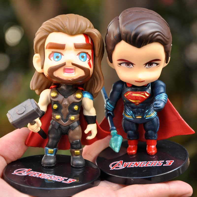 Set 6 Mô Hình Nhân Vật Siêu Anh Hùng Marvel Trang Trí Bánh Kem