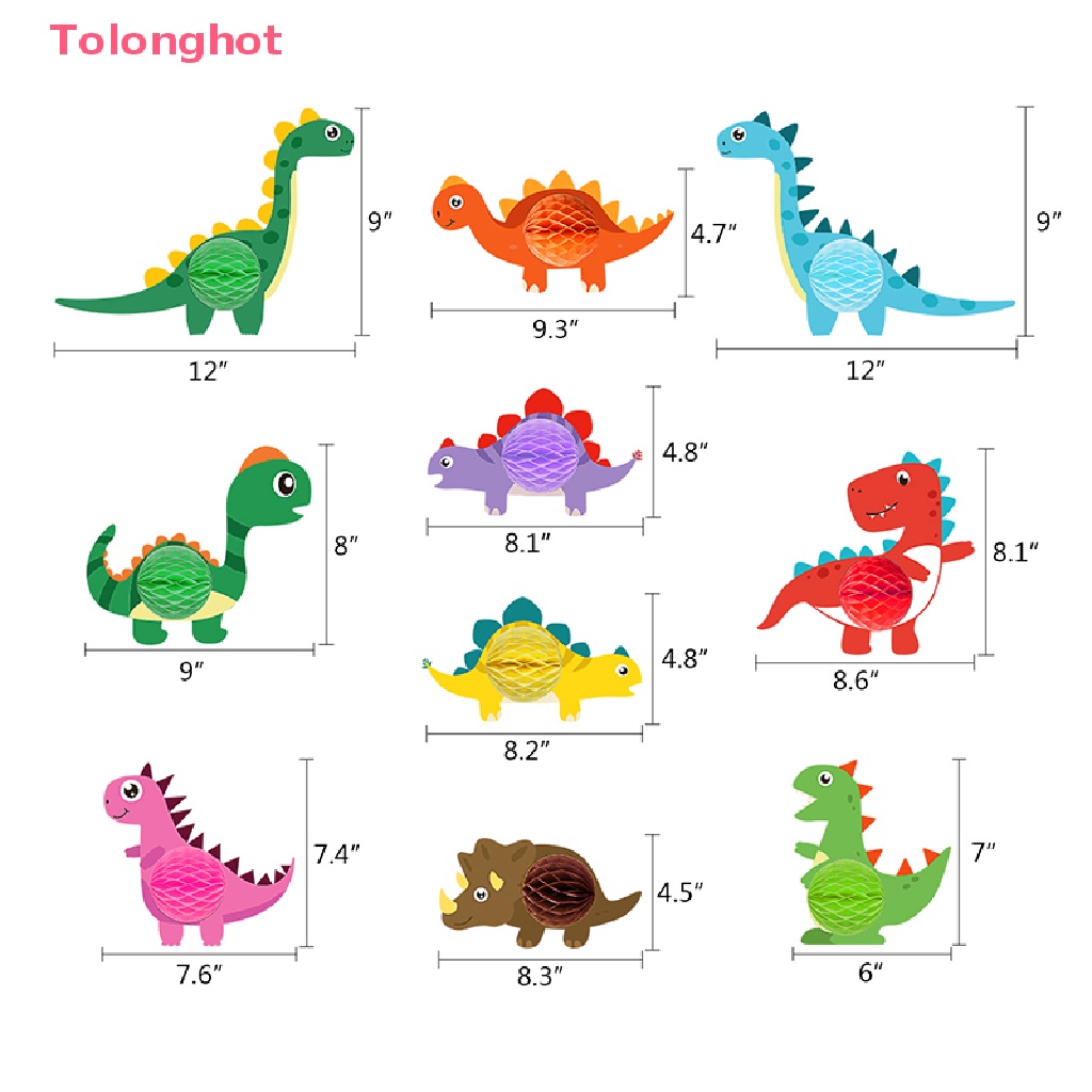 Set 10 Giấy Gói Bánh Cupcake Hình Khủng Long DIY