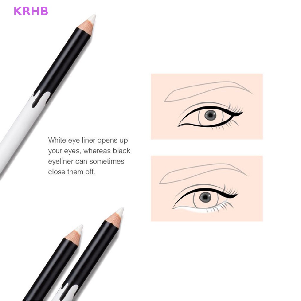 Set 12 Bút Kẻ Mắt Màu Trắng Mềm Mượt Chống Thấm Nước Độc Đáo