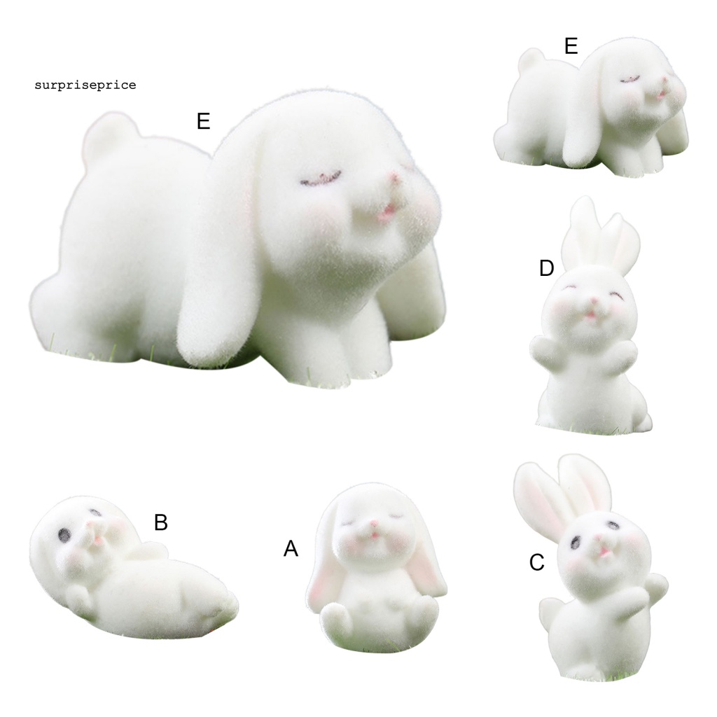 Đồ trang trí Chú Thỏ Bằng Nhựa Resin Để Bàn Trang Trí