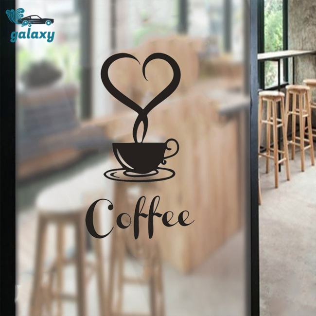 Galaxy Miếng Dán Tường Bằng Pvc Chống Dầu Chống Bẩn Họa Tiết Cốc Cà Phê Độc Đáo Trang Trí Nhà Cửa