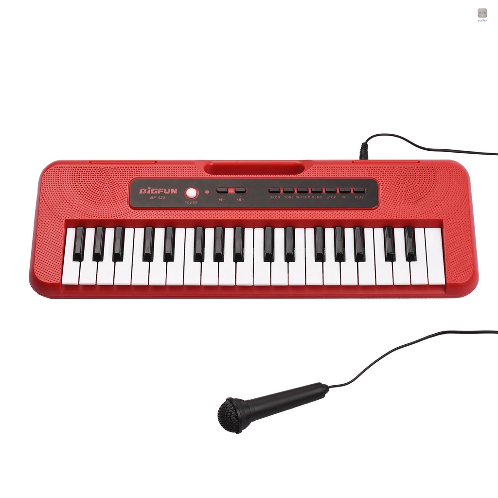 Đàn Piano Điện Mini 37 Phím Có 10 Phím Hỗ Trợ Ghi Âm / Aux Di Động Đa Năng Cho Bé