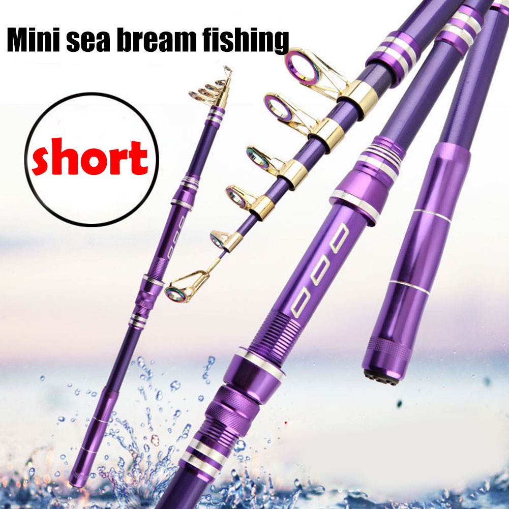Cần Câu Cá mini Siêu Ngắn Dạng Vòng Hướng Dẫn Mịn Màng Di Động Cho anglers