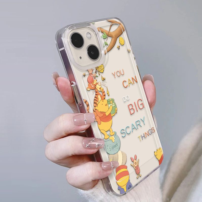 ✅Ốp Điện Thoại Trong Suốt Chống Sốc In Hình Gấu Pooh / Piglet Cho Iphone 12 / 78pxrxs 13 14Promax 11 FBS6