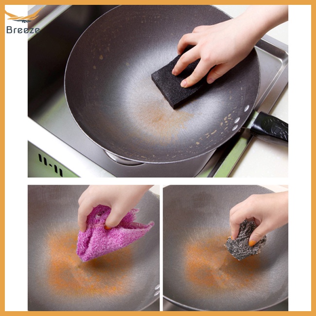 Miếng Xốp Chà Rửa Làm Sạch Rỉ Sét Bằng Sắt Cho Nhà Bếp Phòng Tắm