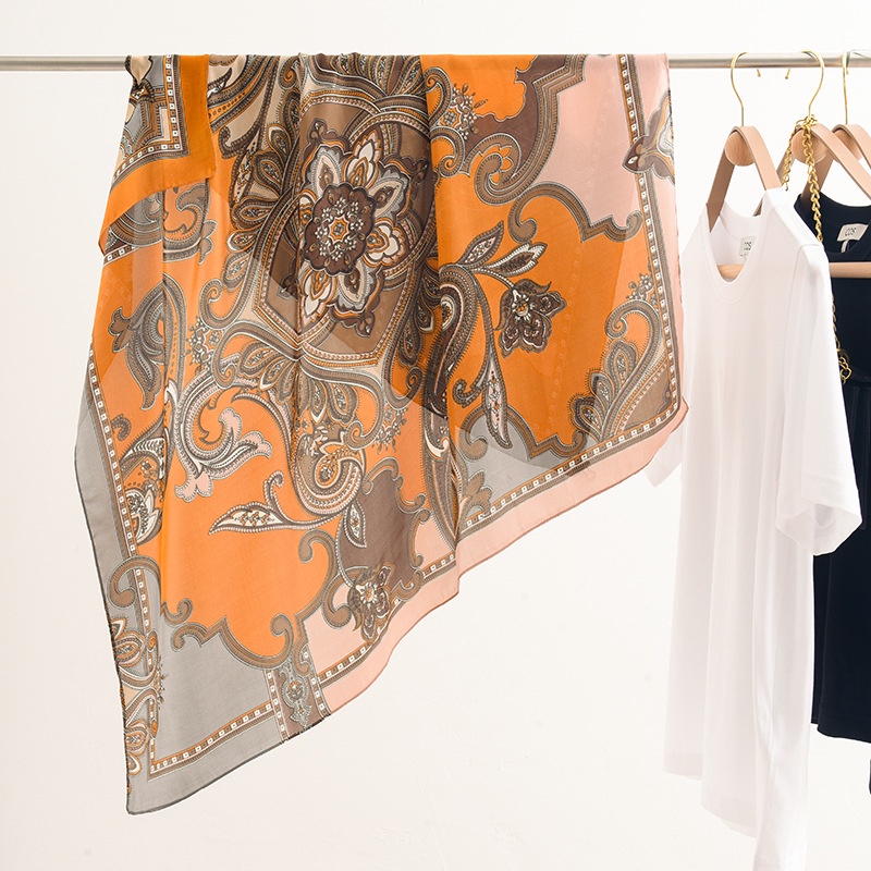 Khăn Quàng Cổ Lụa Vuông 23 Kiểu Dáng Sang Trọng 90 * 90cm