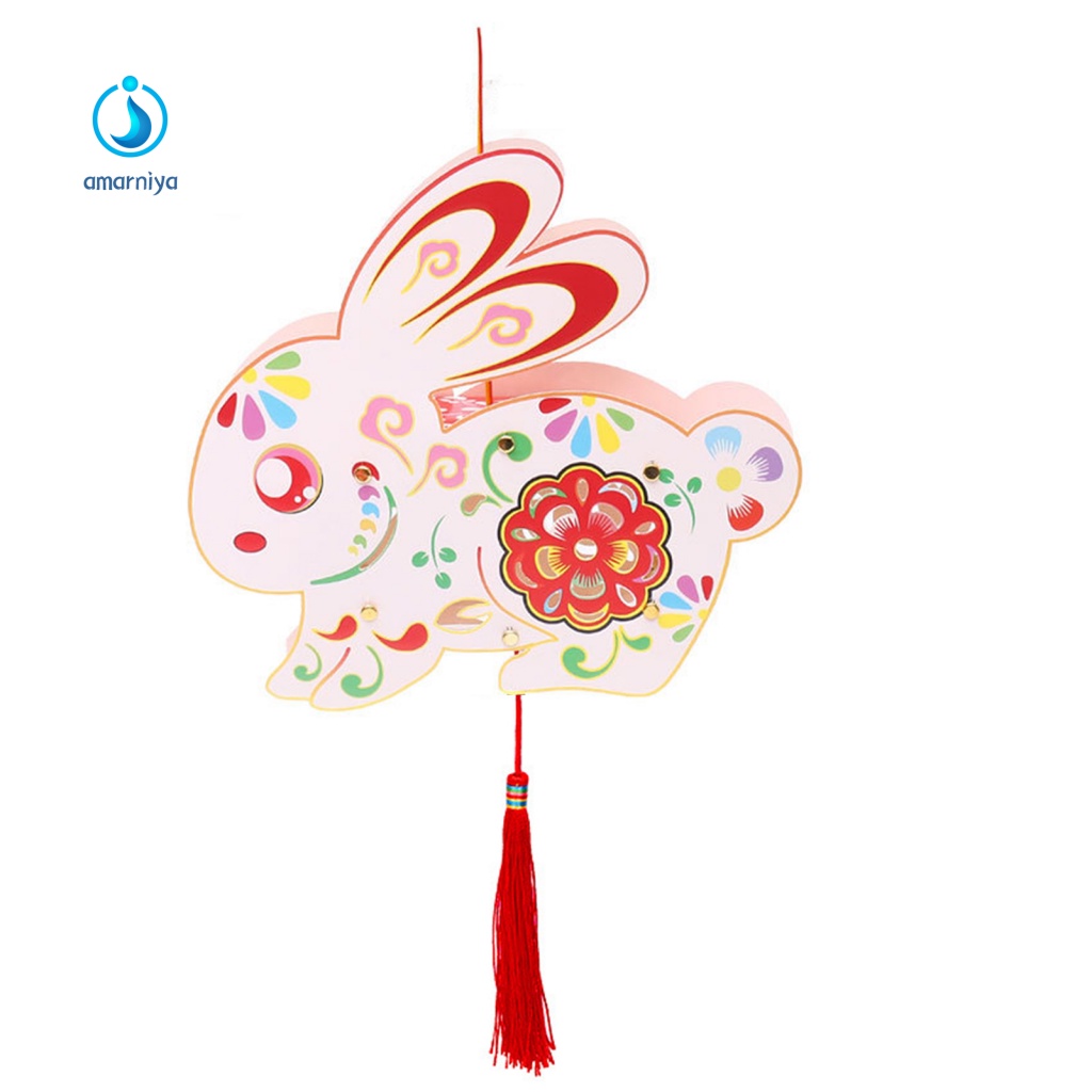 1 Bộ Lồng Đèn Hình Thỏ Phát Quang Dùng Trang Trí Tiệc Cho Bé