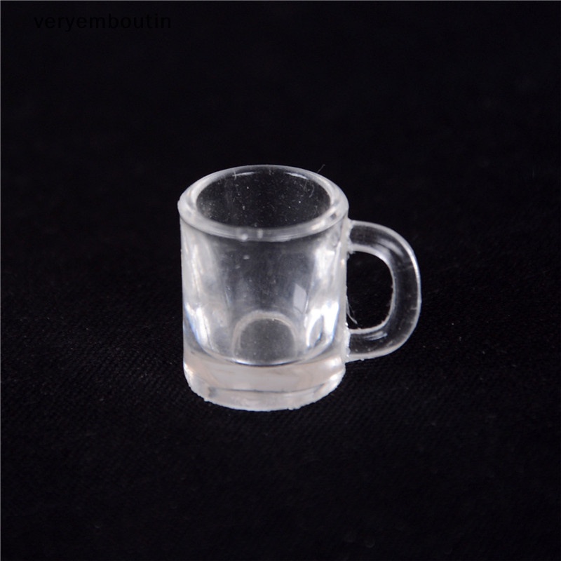 Set 4 Ly Thủy Tinh Uống Bia Bằng Nhựa Tỉ Lệ 1 / 12 Trang Trí Nhà Búp Bê