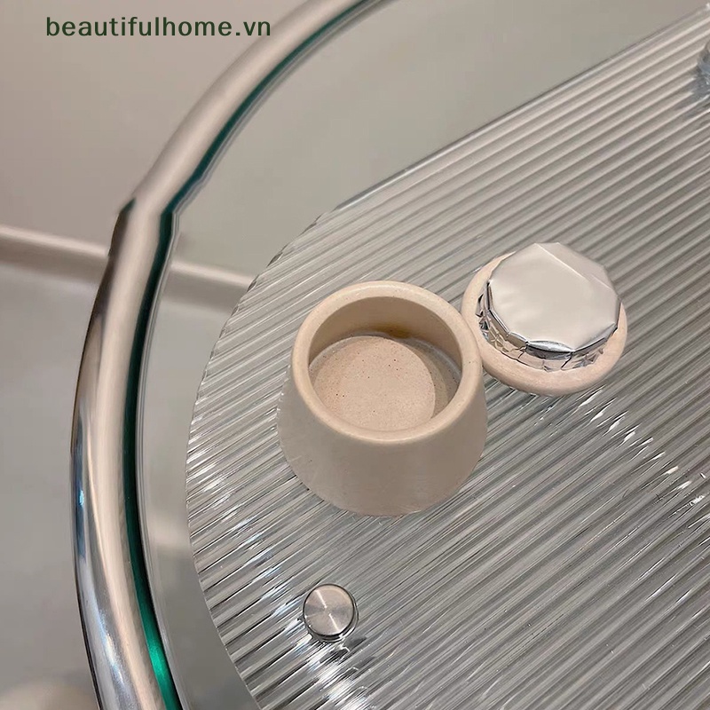 Cốc Sứ Dày Đựng Dung Dịch Tẩy Sơn Móng Có Nắp Đậy Tiện Dụng