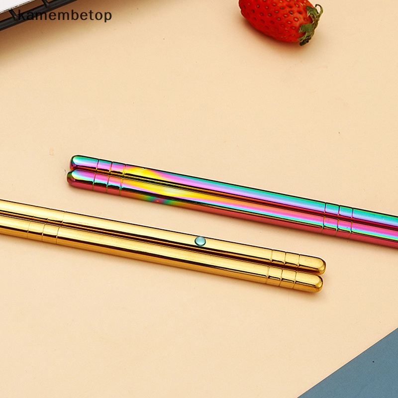 1 Cặp Đũa Inox 304 Chống Trượt Phong Cách Trung Hoa