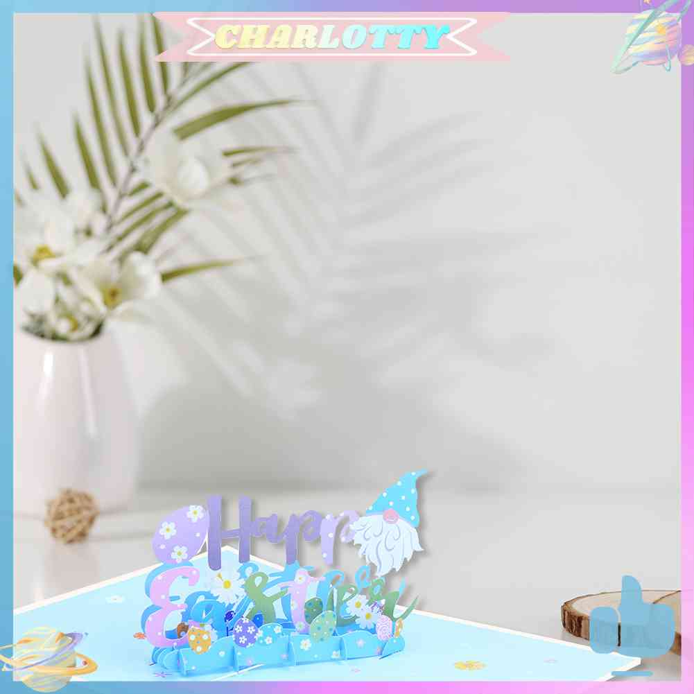 ✿ Áo Thun In Chữ CHA CHA Thời Trang Năng Động ✿ Thiệp Chúc Mừng Lễ Phục Sinh Cắt Laser 3D Sáng Tạo Kèm Thẻ Ghi Chú