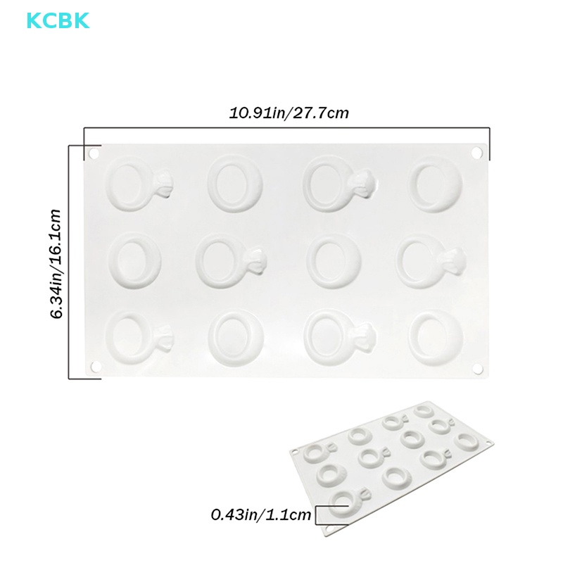 1 Khuôn Silicone 12 Ô Tự Làm Bánh Mousse Tiện Dụng