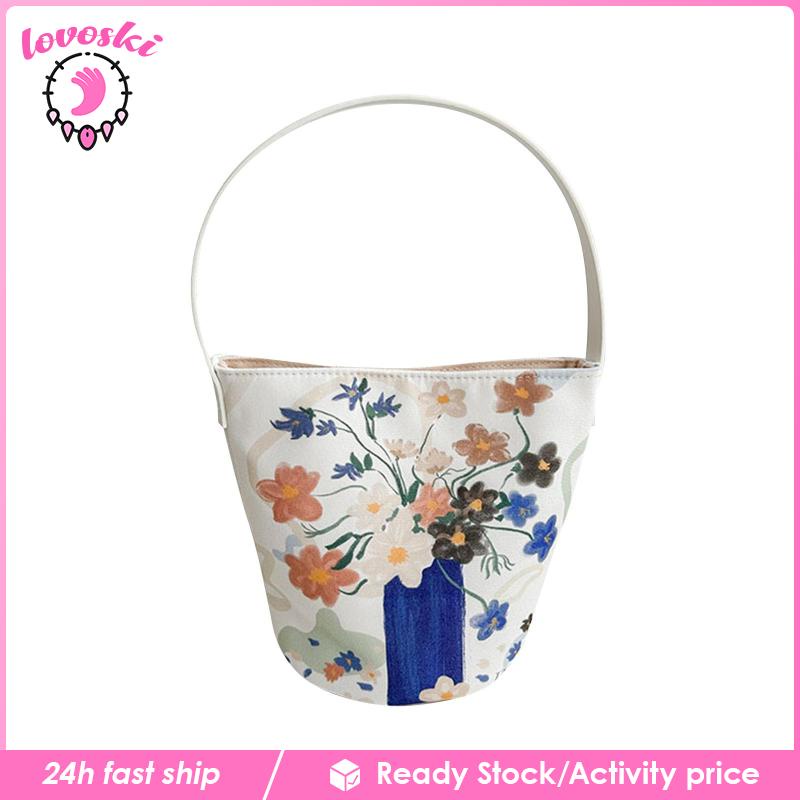 Túi Tote Đeo Vai Thêu Họa Tiết Thời Trang Mùa Xuân Cho Nữ