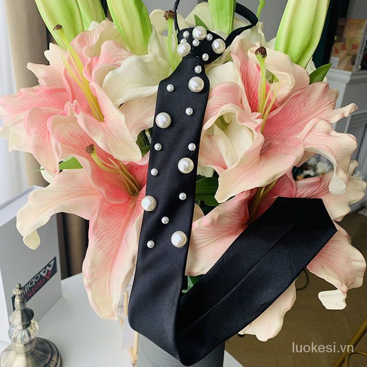 Cà Vạt jk Ngọc Trai Handmade Phong Cách Preppy Làm Phụ Kiện Chụp Ảnh Cho Nam Và Nữ cxbluokesi.vn426
