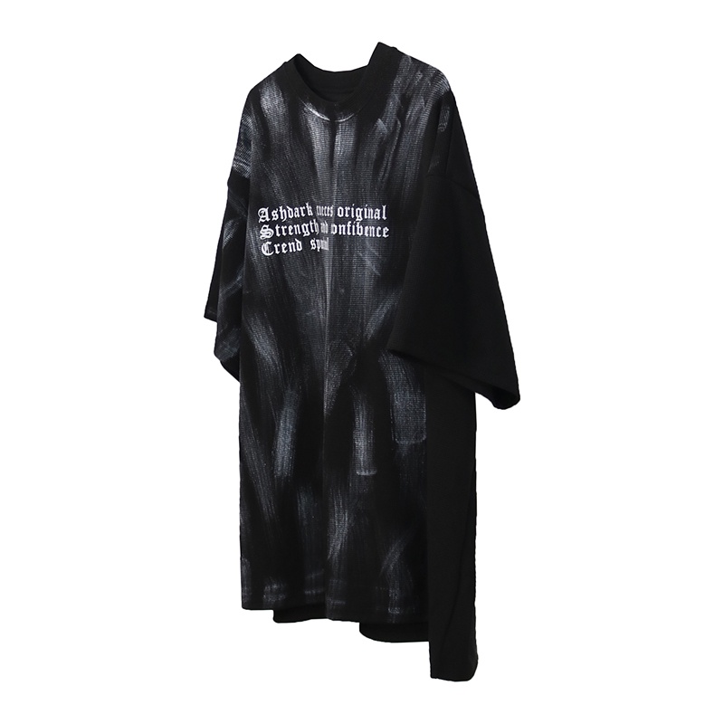 Áo Thun In Chữ Mr.. Mrs Trẻ Trung Hợp Thời Trang Cho Nam Áo Thun Đen Tay Ngắn Dáng Rộng In Chữ Graffiti Thời Trang