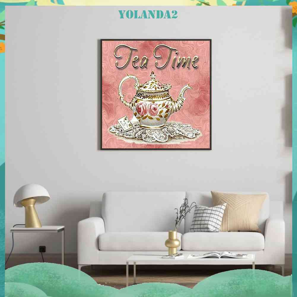 Tranh Đính Đá Kim Cương Toàn Bộ 5D DIY Hình Vẽ Tách Cà Phê