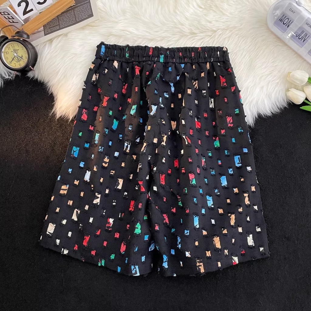Quần Short Rách Dáng Rộng Phong Cách Đường Phố Mỹ Thời Trang Mùa Hè Cho Nam