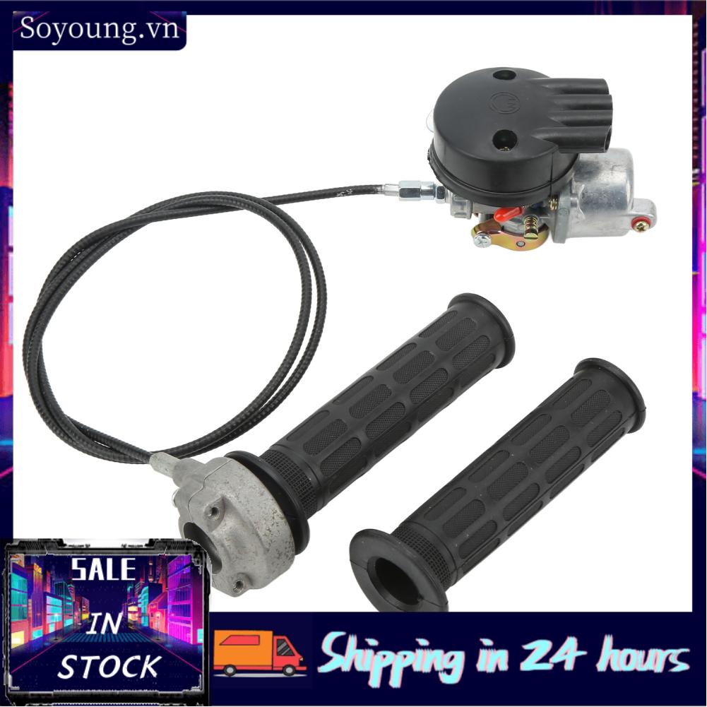 Soyoung Carb Throttle Grip Cable Set  High Toughness Carburetor Throttle Handle Bar  for 49cc To 80cc 2 Stroke Motorized Bicycle