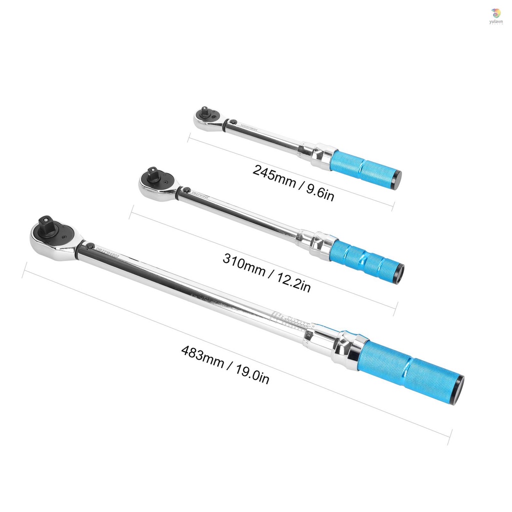 Cờ Lê Mô Men Xoắn 1 / 2 Inch 20~210Nm Bằng Thép Chrome Vanadium Độ Chính Xác Cao Kèm Hộp Đựng Cho Sửa Chữa Xe Đạp