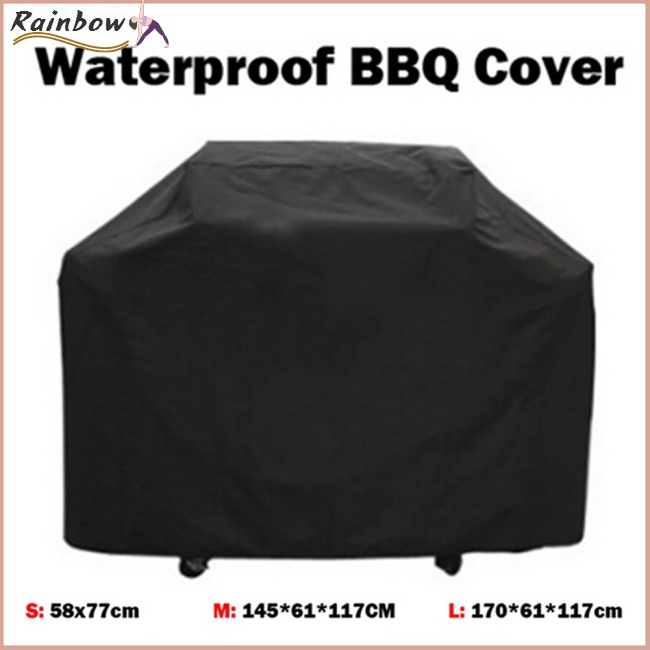 Vỏ Bọc Polyester Màu Đen Chống Bụi Cho Đồ Nội Thất BBQ Ngoài Trời