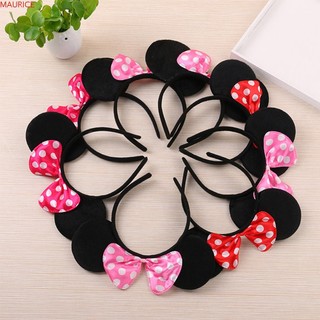 MAURICE Mickey Headband Girls Minnie Bow Tie Mouse Ears Headwear