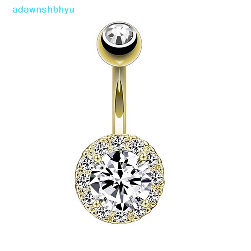 Khuyên Rốn Bằng Thép Không Gỉ Đính Đá Zircon Quyến Rũ