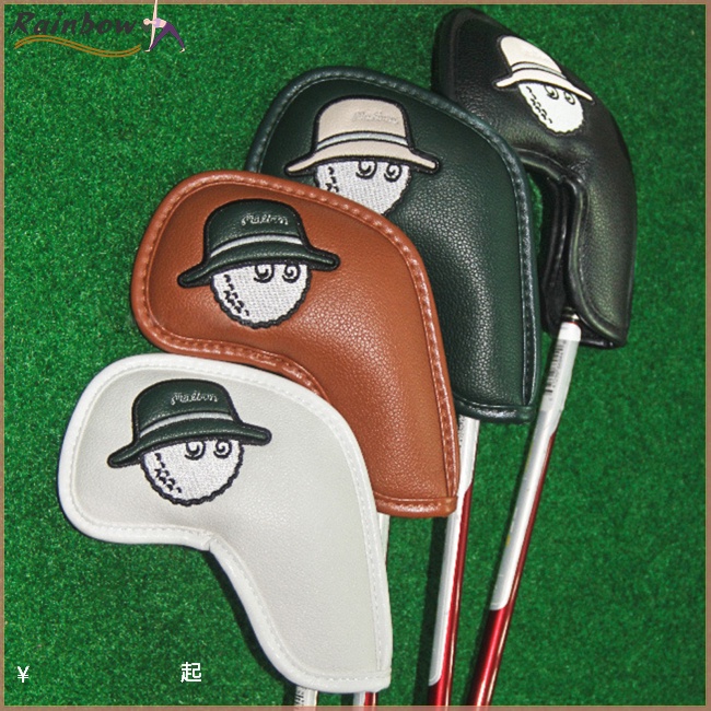 Mũ Đánh Golf Bằng Da Pu Hai Mặt Chống Thấm Nước Thêu Họa Tiết Hoạt Hình