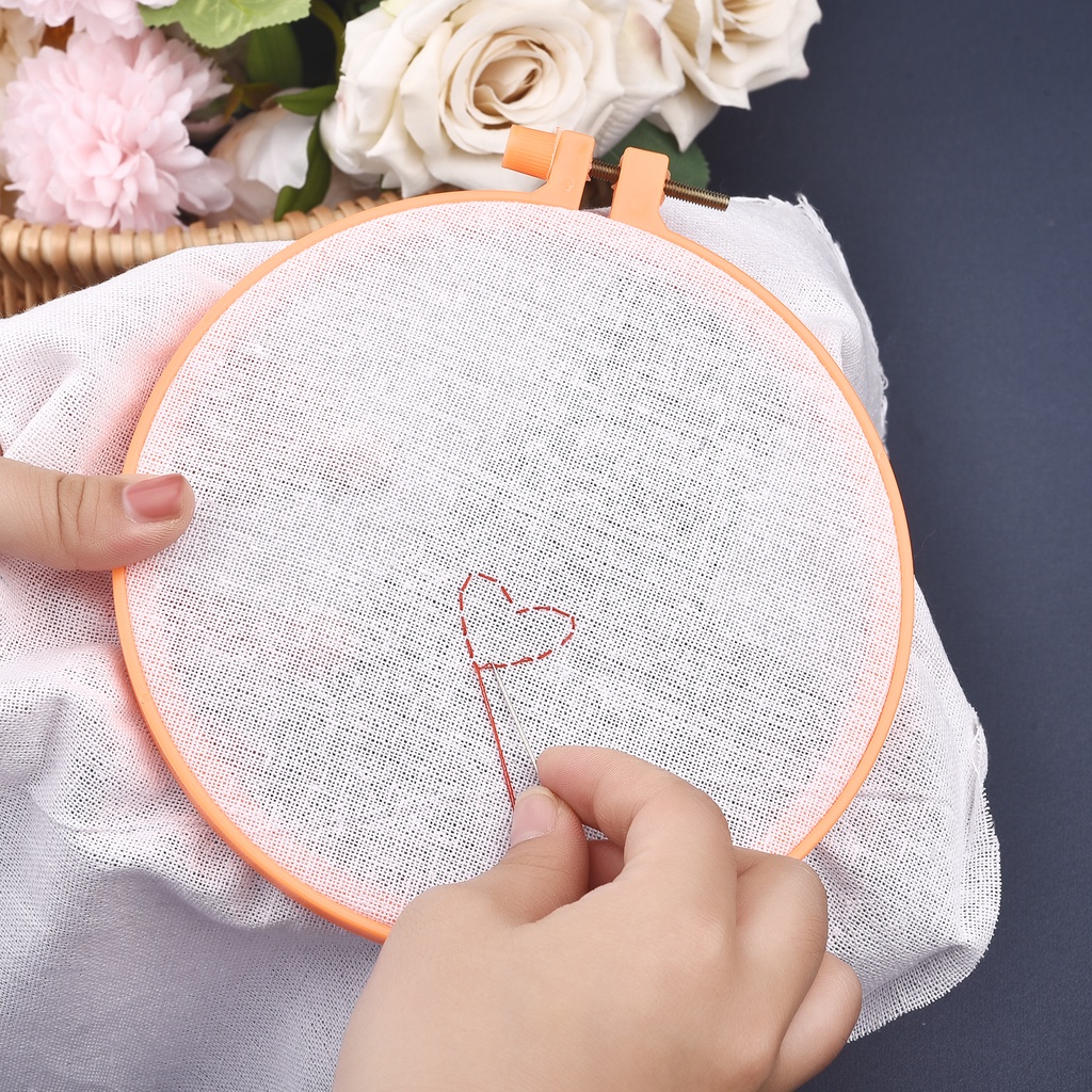 Khung Thêu Tranh Chữ Thập Bằng Nhựa 8-26cm Nhiều Màu Sắc