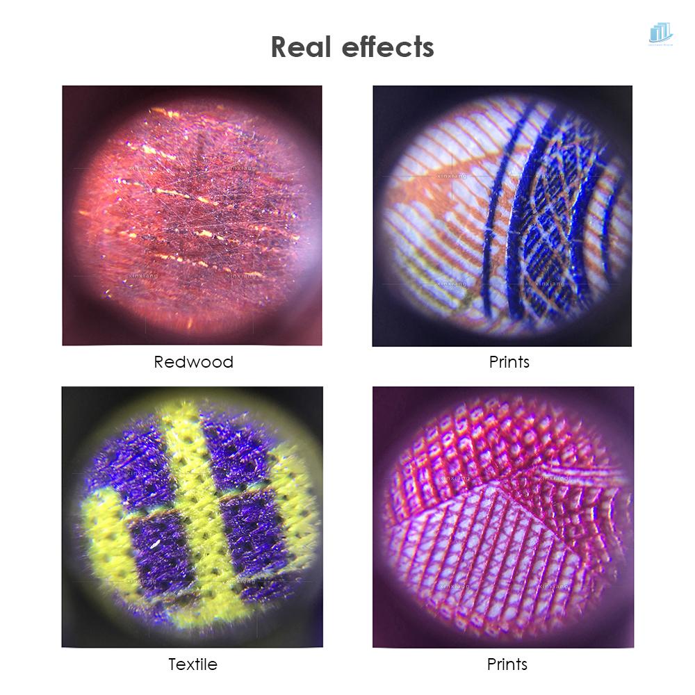 Kính Lúp 60X Kèm 2 Đèn LED Và 1 Đèn UV Có Thể Điều Chỉnh Độ Dài Cho Thợ Làm Trang Sức / Thợ Làm Đồng Hồ