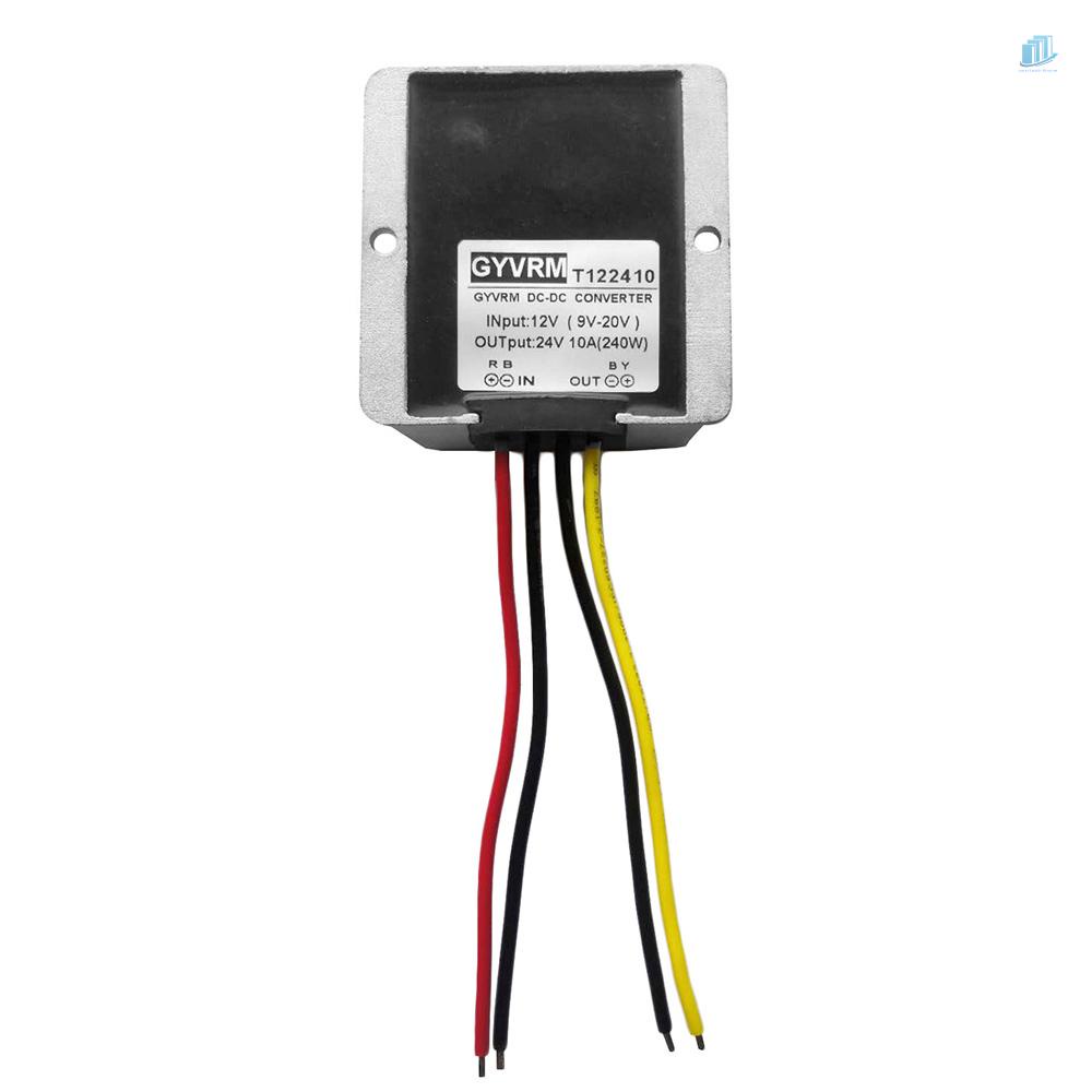 Bộ Chuyển Đổi Tăng Áp DC / DC 12V Lên Đến 24V 10A 240W Tiết Kiệm Năng Lượng Chống Thấm Nước