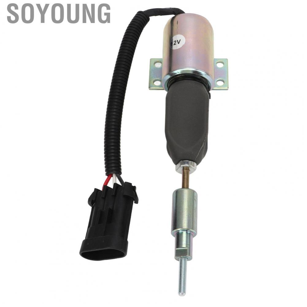 Soyoung Fuel Stop Solenoid  Shut Off Stable Efficient DC 12V Standard Size 1751ES 12E6UC4B1S5 for Replacement