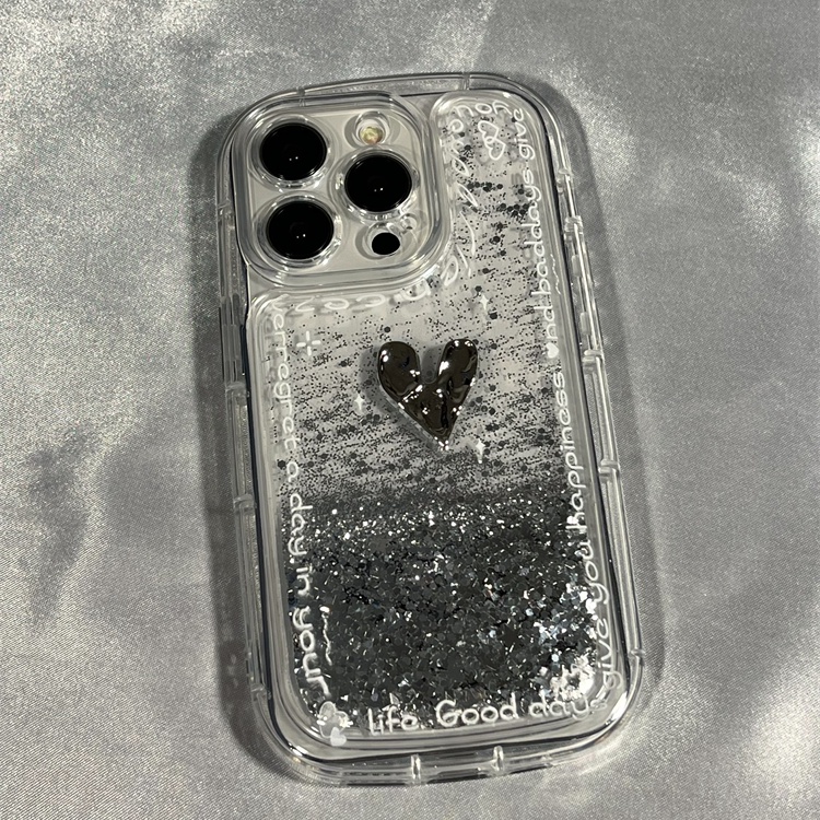 Ốp Điện Thoại Kim Tuyến Nước Hình Trái Tim Cho Iphone 14promax 13 11 14pro 13pro 14